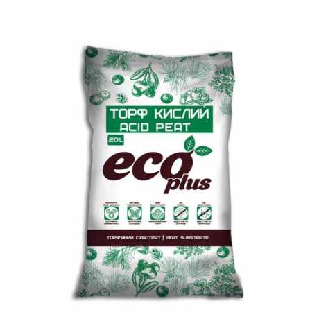 Торф кислый для голубики 20л, eco plus