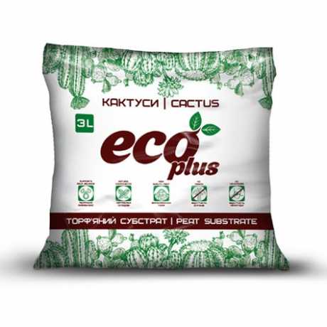 Торфяной субстрат для кактусов 3л, eco plus