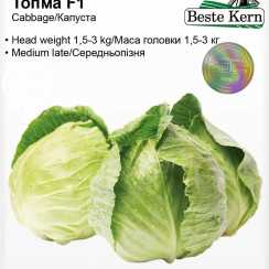 Насіння білокачанної капусти Топма (F1, ТМ Beste Kern) (20 шт)